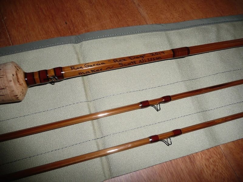 A customer's handcrafted bamboo fly rod
